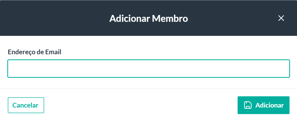Secção Membros da página de subscrição, com o botão Adicionar